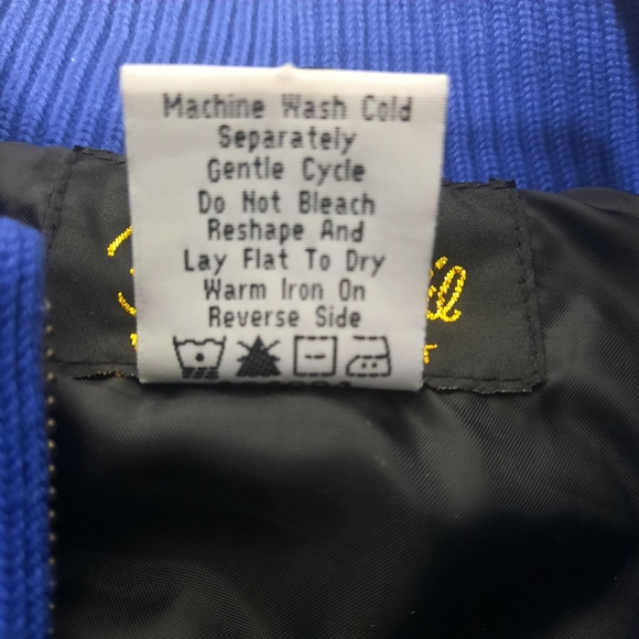 Bob Mackie Jacket Women's L Wearable Art Blue Embroidered  Suede Leather Knit - Picture 5 of 8